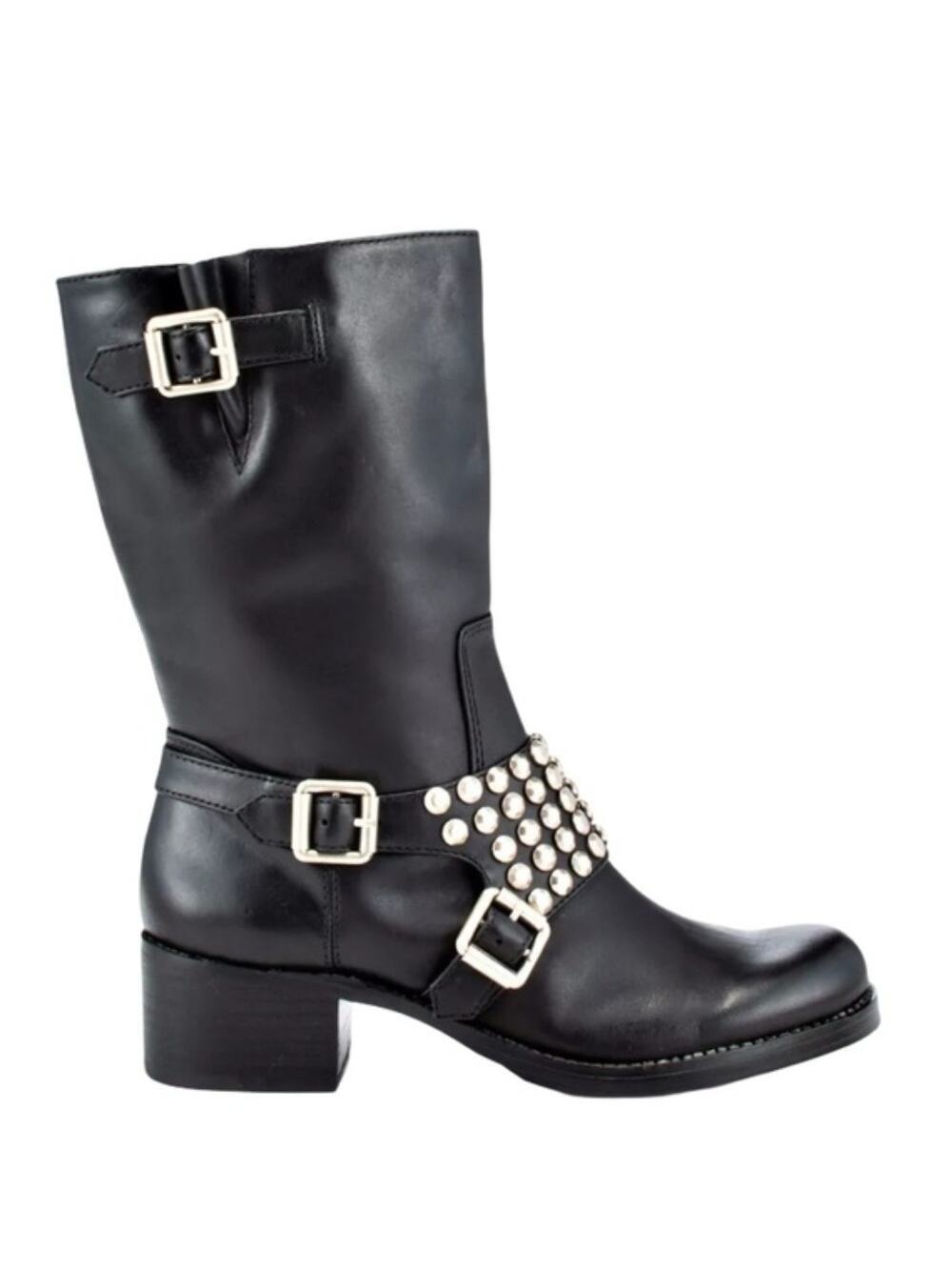 BCBGeneration BC-Halen Black Leather Studded Buckle Boots

7B/37